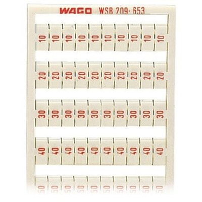 Wago, 209 Marker Strip for use with  for use with Terminal Blocks