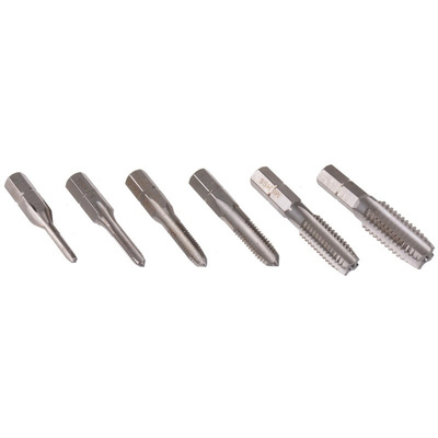 RS PRO HSS M10 1/4 in Hexagon Drive Tap Tap Set