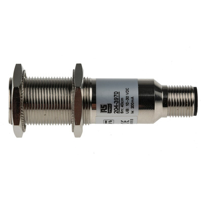 RS PRO Diffuse Reflection Photoelectric Sensor, Barrel Sensor, 0.4 m Detection Range