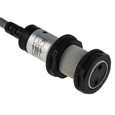 RS PRO Retro Reflective Photoelectric Sensor, Barrel Sensor, 3 m Detection Range