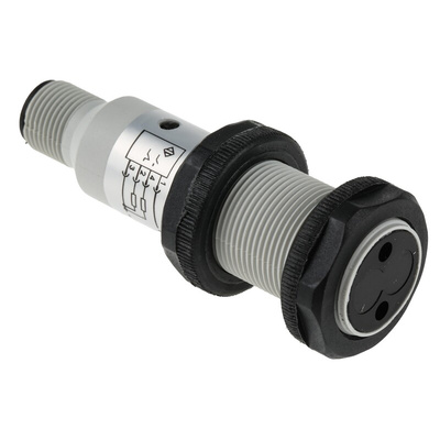 RS PRO Retro Reflective Photoelectric Sensor, Barrel Sensor, 3 m Detection Range