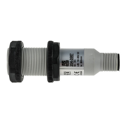 RS PRO Retro Reflective Photoelectric Sensor, Barrel Sensor, 3 m Detection Range