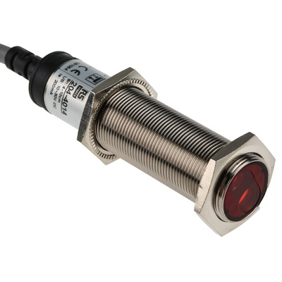 RS PRO Background Suppression Photoelectric Sensor, Barrel Sensor, 0.1 m Detection Range