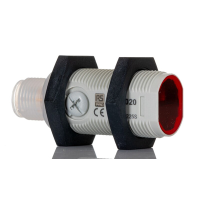 RS PRO Polarised Retro Reflection Photoelectric Sensor, Barrel Sensor, 3 m Detection Range