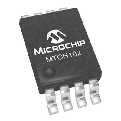 MTCH102-I/MS, Capacitive Touch Screen Controller Simple I/O, 8-Pin MSOP