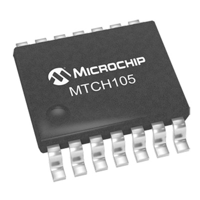 MTCH105-I/ST, Capacitive Touch Screen Controller Simple I/O, 14-Pin TSSOP