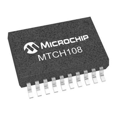 MTCH108-I/SS, Capacitive Touch Screen Controller Simple I/O, 20-Pin SSOP