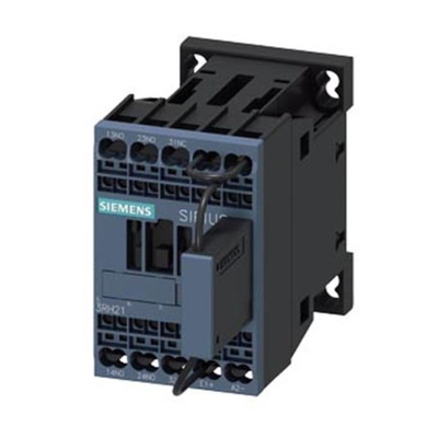 Siemens Rail Contactor Relay - 2NO/1NC, 10 A Contact Rating, 13 (Closing Power) W, 4 (Holding Power) W, 24 V dc, 3P