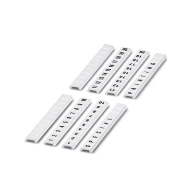 Phoenix Contact, LGS:FORTL.ZAHLEN 1-10, ZBF 5 Zack Marker Strip Flat for use with Terminal Block Width 5 mm
