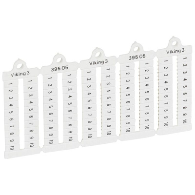 Legrand Number Marker Plate for use with  for use with Terminal Blocks