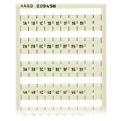 Wago, 209 Marker Strip for use with  for use with Terminal Blocks