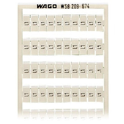 Wago, 209 Marker Strip for use with  for use with Terminal Blocks