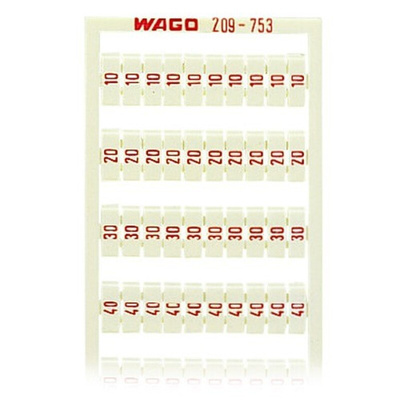 Wago, 209 Marker Card for use with  for use with Terminal Blocks