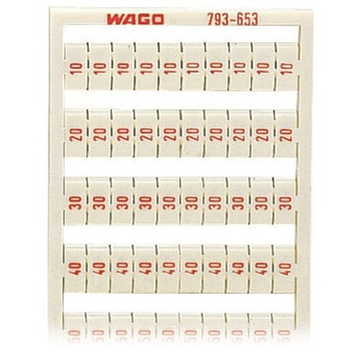 Wago, 793 Marker Card for use with  for use with Terminal Blocks