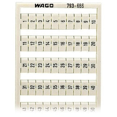 Wago, 793 Marker Card for use with  for use with Terminal Blocks