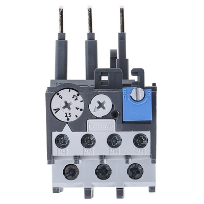 ABB Thermal Overload Relay - 1NO/1NC, 3.5 → 5 A F.L.C, 5 A Contact Rating, 2.2 W, 3P
