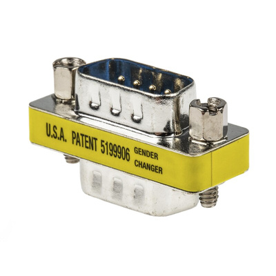 RS PRO D Sub Adapter Male 9 Way D-Sub to Male 9 Way D-Sub