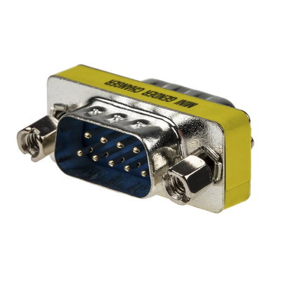 RS PRO D Sub Adapter Male 9 Way D-Sub to Male 9 Way D-Sub