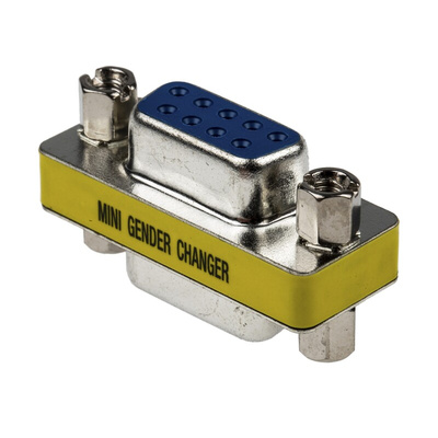 RS PRO D Sub Adapter Female 9 Way D-Sub to Female 9 Way D-Sub