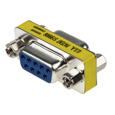 RS PRO D Sub Adapter Female 9 Way D-Sub to Female 9 Way D-Sub