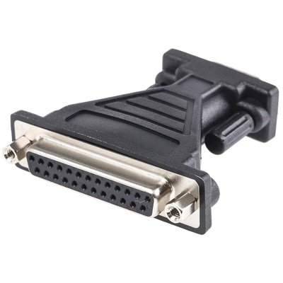 RS PRO D-sub Adapter Male 9 Way D-Sub to Female 25 Way D-Sub