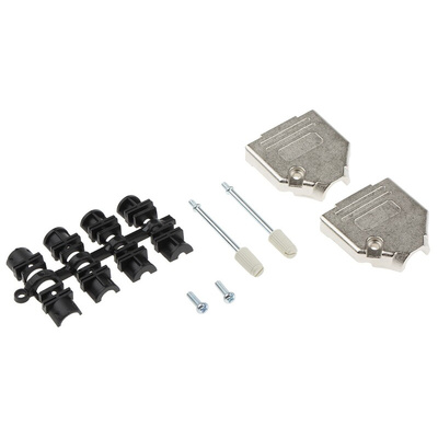 MH Connectors MHDTZK-RA Series Zinc D Sub Backshell, 15 Way, Strain Relief