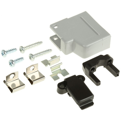 RS PRO PPO D Sub Backshell, 9 Way, Strain Relief