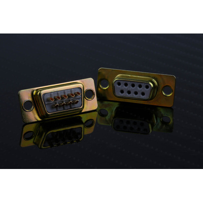 RS PRO 9 Way Panel Mount D-sub Connector Socket
