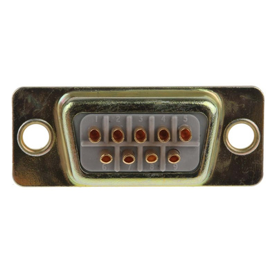 RS PRO 9 Way Panel Mount D-sub Connector Socket