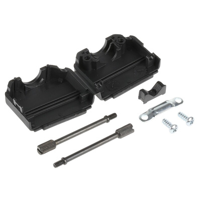MH Connectors MHDPPK-SLIM Series Polyamide D Sub Backshell, 15 Way, Strain Relief