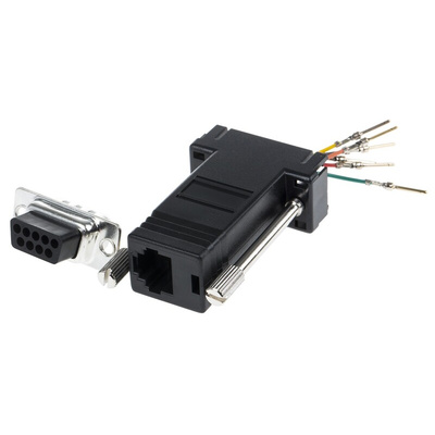 RS PRO D Sub Adapter Male 9 Way D-Sub to Female RJ11