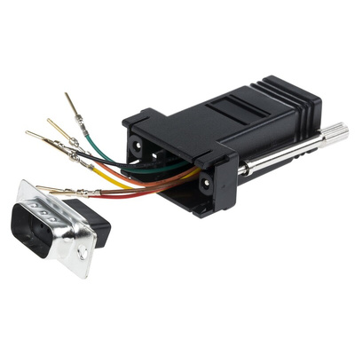 RS PRO D Sub Adapter Male 9 Way D-Sub to Female RJ11