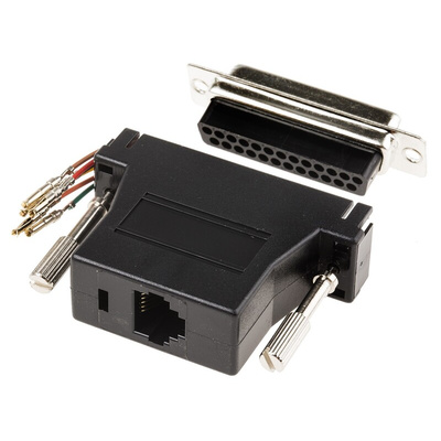 RS PRO D Sub Adapter Female 25 Way D-Sub to Female RJ11
