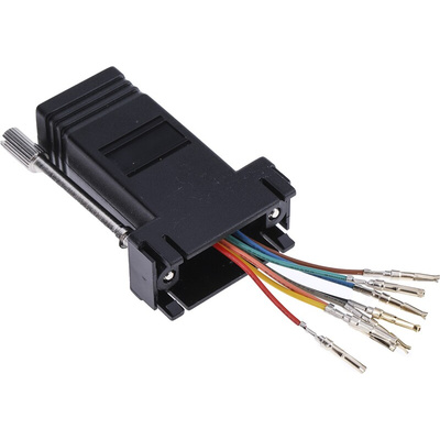 RS PRO D Sub Adapter Female 9 Way D-Sub to Female RJ45