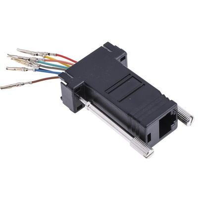 RS PRO D Sub Adapter Female 9 Way D-Sub to Female RJ45