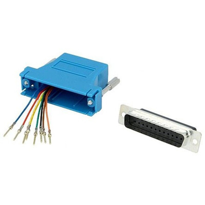 MH Connectors D-sub Adapter Male 25 Way D-Sub to Female RJ45