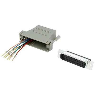 MH Connectors D-sub Adapter Male 25 Way D-Sub to Female RJ45