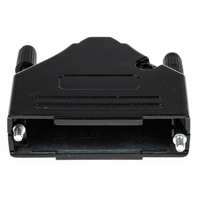 MH Connectors MHDTZK-BK Series Zinc D Sub Backshell, 25 Way, Strain Relief
