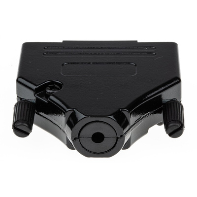 MH Connectors MHDTZK-BK Series Zinc D Sub Backshell, 25 Way, Strain Relief