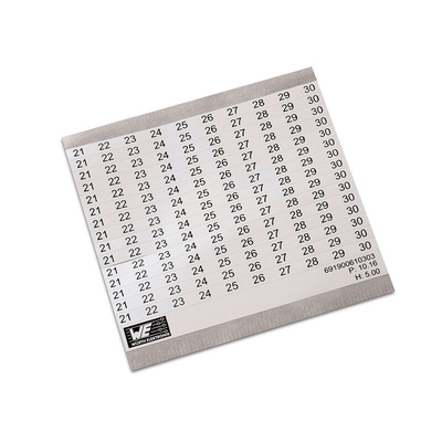 Wurth Elektronik, WR-TBL Adhesive Marker Card for use with Terminal Blocks
