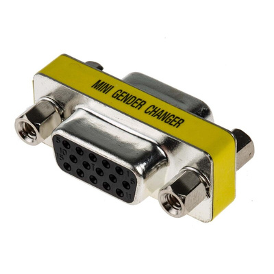 RS PRO D Sub Adapter Female 15 Way D-Sub to Female 15 Way D-Sub
