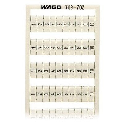Wago, 209 Marker Card for use with  for use with Terminal Blocks