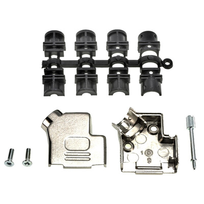 MH Connectors MHD45ZK Series Zinc Angled D Sub Backshell, 9 Way, Strain Relief