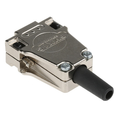FCT from Molex FMK Series Die Cast Zinc D Sub Backshell, 9 Way, Strain Relief