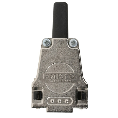 FCT from Molex FMK Series Die Cast Zinc D Sub Backshell, 9 Way, Strain Relief