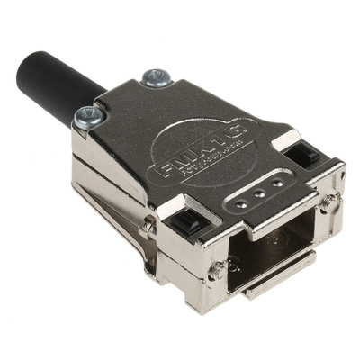 FCT from Molex FMK Series Die Cast Zinc D Sub Backshell, 9 Way, Strain Relief