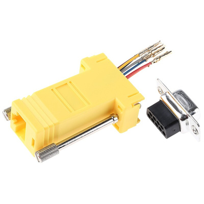 RS PRO D Sub Adapter Female 9 Way D-Sub to Female RJ45