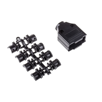 MH Connectors MHDTPPK Series ABS D Sub Backshell, 9 Way, Strain Relief