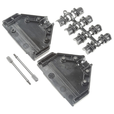 MH Connectors MHDTPPK Series ABS D Sub Backshell, 37 Way, Strain Relief