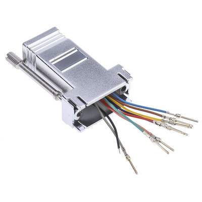 RS PRO D Sub Adapter Male 9 Way D-Sub to Female RJ45